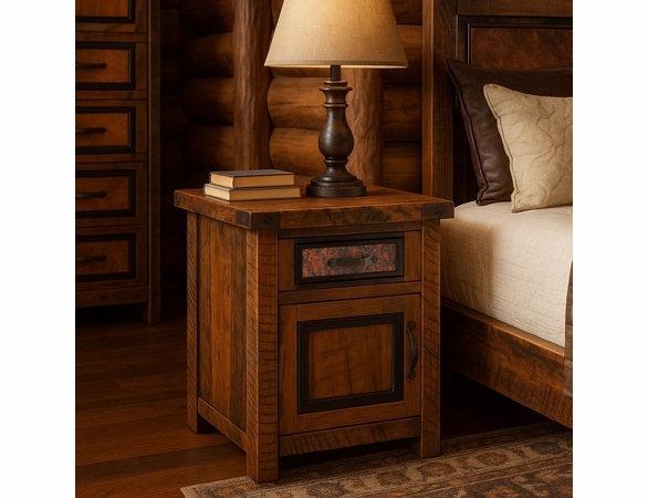 Woodman Rough Sawn Enclosed Nightstand