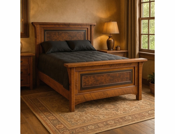 Woodman Rough Sawn Single Panel Bed - Multiple Sizes