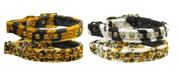 ANIMAL PRINT CAT SAFETY COLLAR WITH CRYSTALS