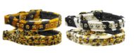 ANIMAL PRINT CAT SAFETY COLLAR WITH CRYSTALS