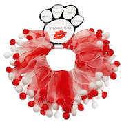 CHRISTMAS SMOOCHER COLLARS POM POMS - 4 SIZES