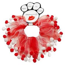 CHRISTMAS SMOOCHER COLLARS POM POMS - 4 SIZES