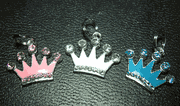 CROWN ENAMEL & CRYSTAL - Charm Only