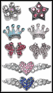CRYSTAL SLIDER CHARMS FOR PET COLLARS CRYSTAL SLIDER CHARMS FOR PET COLLARS