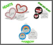 ENAMELED & CRYSTAL DOG ID TAGS ENAMELED & CRYSTAL DOG ID TAGS