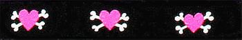 HEARTS AND CROSSBONES Beastie Band Cat Collar
