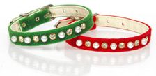 HOLIDAY  VELVET SMALL DOG COLLARS