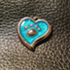 MEDIUM ENAMELED SPARKLE PAW PET ID TAG - Available in 5 colors