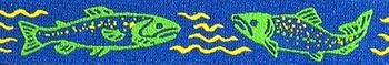 SWIMMING SALMON BEASTIE BAND CAT COLLAR