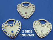 PADLOCK HEART PET ID - "GOLD" for small Dogs or Cats