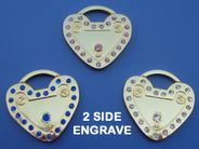 PADLOCK HEART PET ID - "GOLD" for small Dogs or Cats PADLOCK HEART PET ID - "GOLD" for small Dogs or Cats