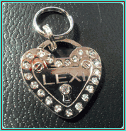 PADLOCK HEART PET ID - Silver for small dogs & cats PADLOCK HEART PET ID - Silver for small dogs & cats