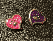 SMALL  ENAMELED SPARKLE PAW PET ID TAG - Available in 5 colors
