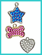 SWAROVSKI CRYSTAL -   ENGRAVED CUSTOM PET ID TAGS