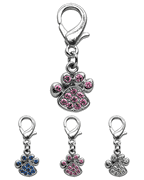 TINY PAW PET ID WITH CRYSTALS