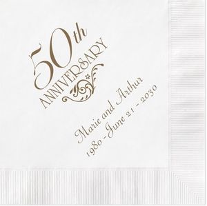Motif 50th Anniversary Napkins