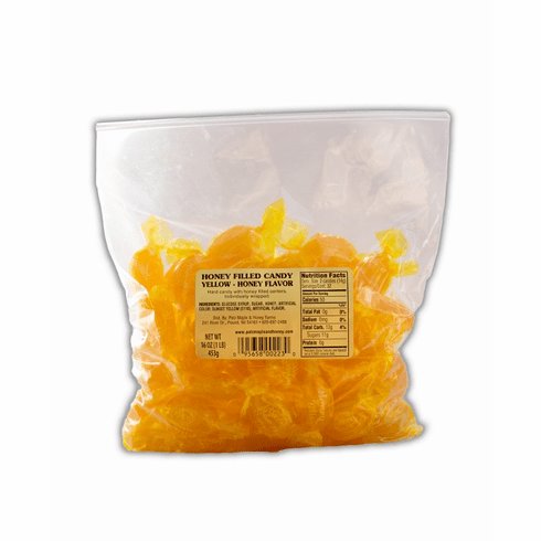 1 lb. Bag, Honey Candy, Plain - Yellow
