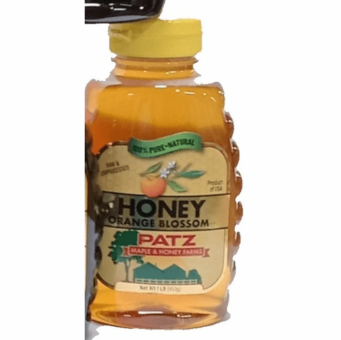 1 lb. Liquid Honey, Plastic Jar, Orange Blossom 