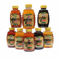 1 lb. Plastic Jar: Clover-Cranberry Blossom-Basswood-Locust-Wildflower      (See Drop Down \/)