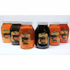 3 lb. Naturals, Glass Jar: Clover-Cranberry Blossom-Basswood-Locust-Wildflower      (See Drop Down \/)  