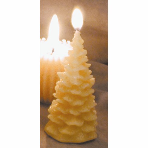 Beeswax Candle - Christmas Tree Small