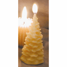 Beeswax Candle - Christmas Tree Small