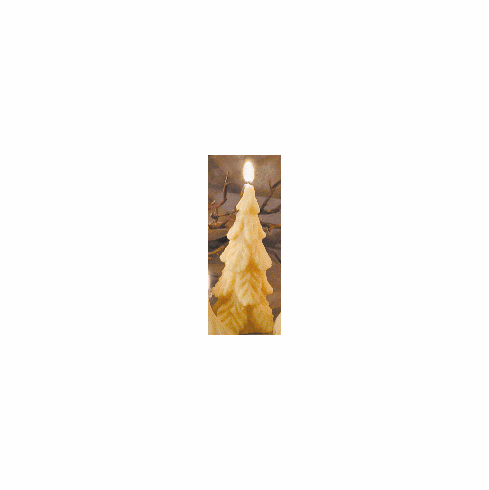 Beeswax Candle - Christmas Tree, Tall, Smooth Finish