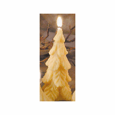 Beeswax Candle - Christmas Tree, Tall, Smooth Finish