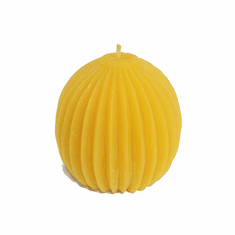 Beeswax Candle - Round, Vertical Fluting