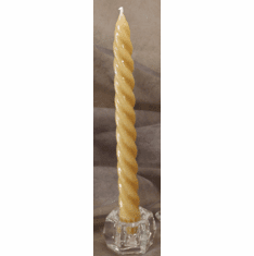 Beeswax Candle - Spiral Table - 9"