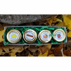 Gift Box - 4 pk. Hex Jars Flavored Honey