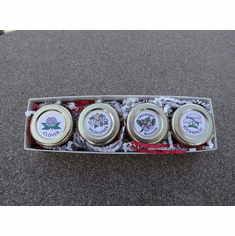 Gift Box - 4 pk. Hex Jars Natural Honey