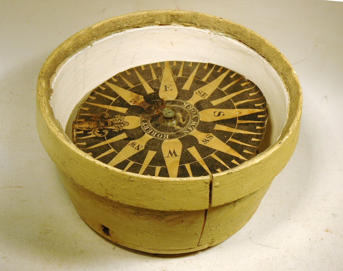 Antique boat compass by Robert Merrill New York