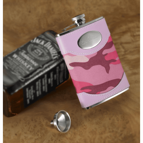 Personalized Pink Camouflage Flask