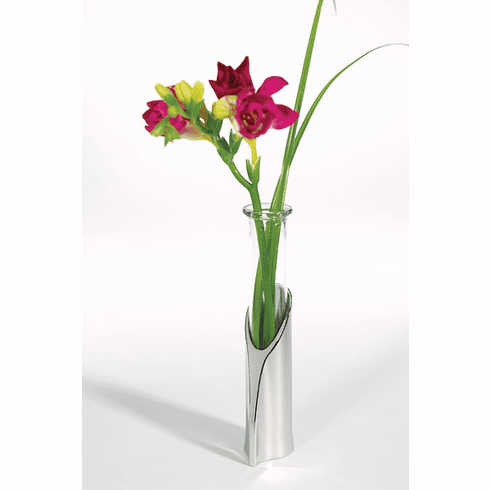 Wedding Flower Vase with Silver Base