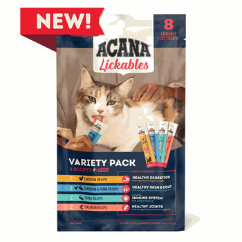 ACANA Lickables Cat Treats Variety Pack 0.5oz, 8ct