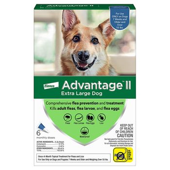 Advantage II Flea Control for Extra Large Dogs Over 55 lbs, 6pk