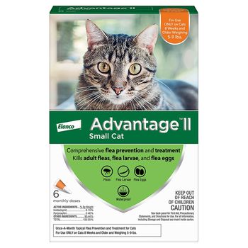 Advantage II Flea Control for Small Cats 5-9 lbs, 6pk