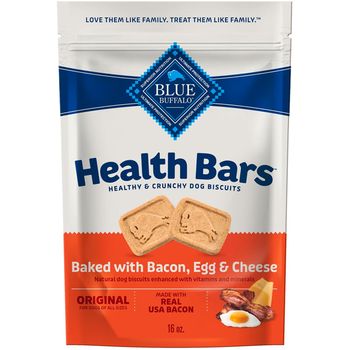 Blue Buffalo Health Bars Bacon, Egg & Cheese Dog Biscuits 16 oz