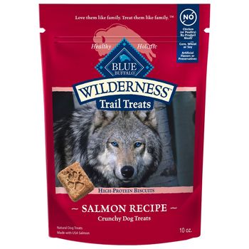 Blue Buffalo Wilderness Trail Treats Salmon Biscuits Grain Free Dog Treats 10oz