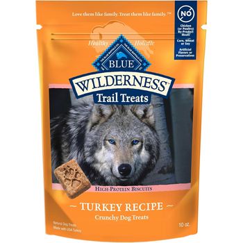 Blue Buffalo Wilderness Trail Treats Turkey Biscuits Grain Free Dog Treats 10oz