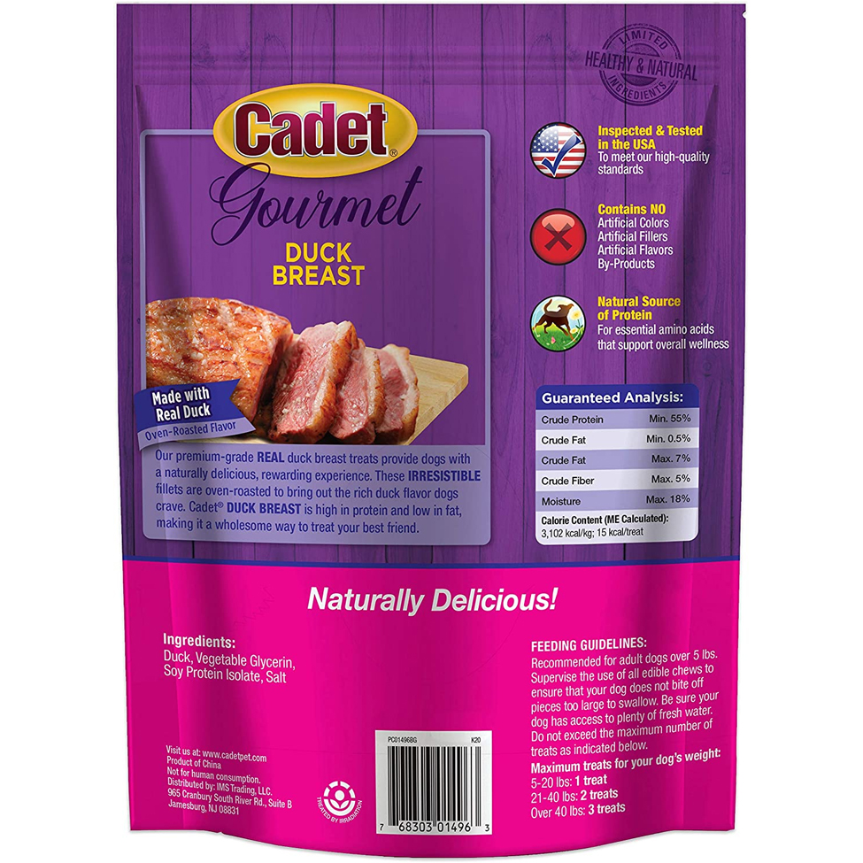 Cadet Duck Breast Dog Treats 2.5 lbs