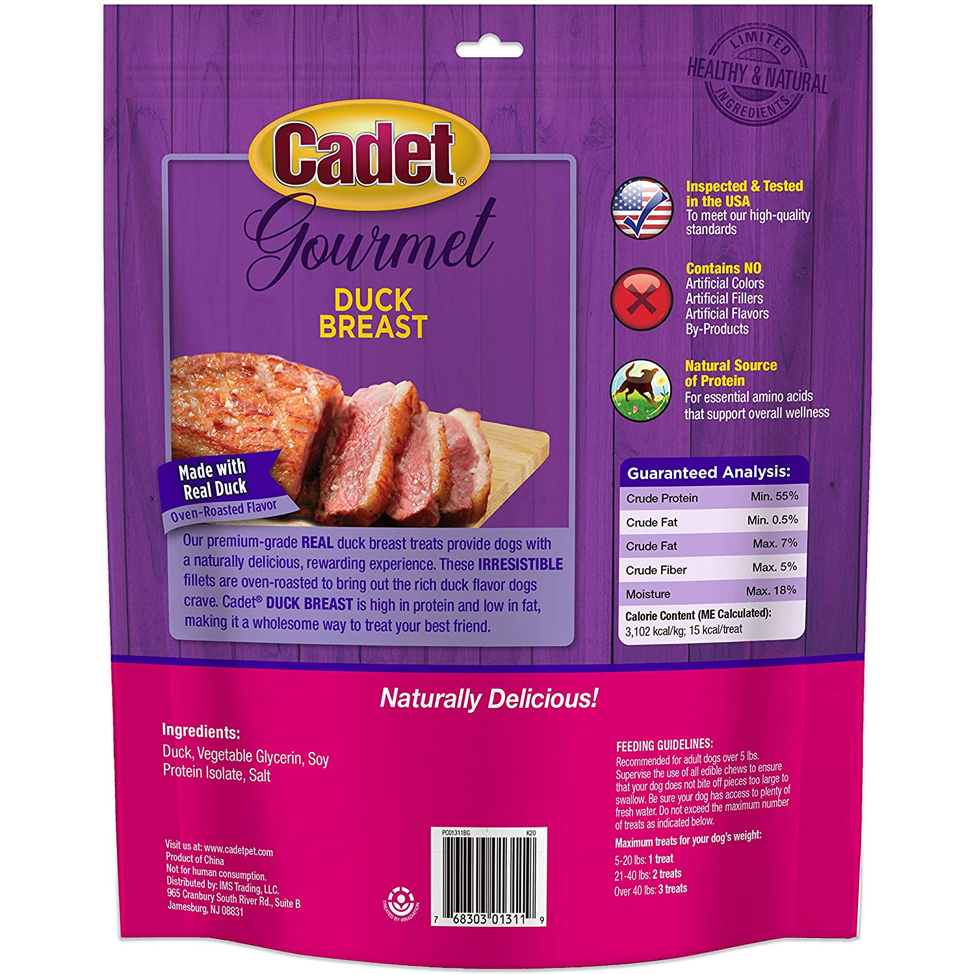 Cadet Duck Breast Dog Treats 28oz