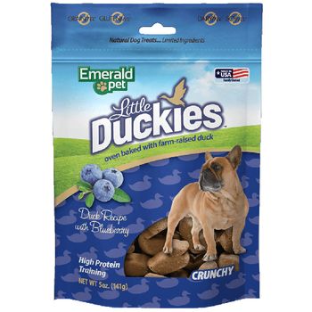 Emerald Pet Little Duckies Dog Treats Duck & Blueberry 5oz