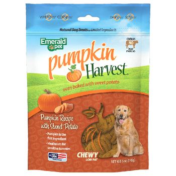 Emerald Pet Pumpkin Harvest Dog Treats with Sweet Potato 6oz