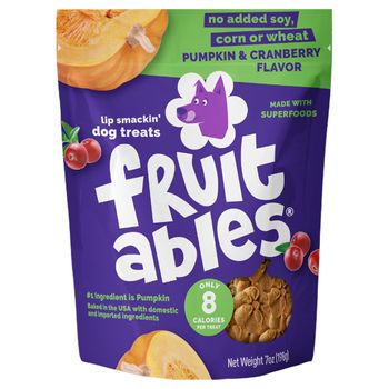 Fruitables Pumpkin & Cranberry Flavor Dog Treats 7oz
