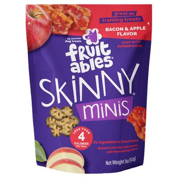 Fruitables Skinny Minis Apple Bacon Dog Treats 5oz