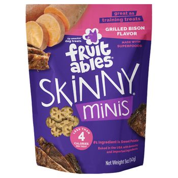 Fruitables Skinny Minis Grilled Bison Dog Treats 5oz