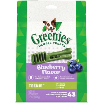 Greenies Blueberry Dental Dog Chews Teenie 43ct