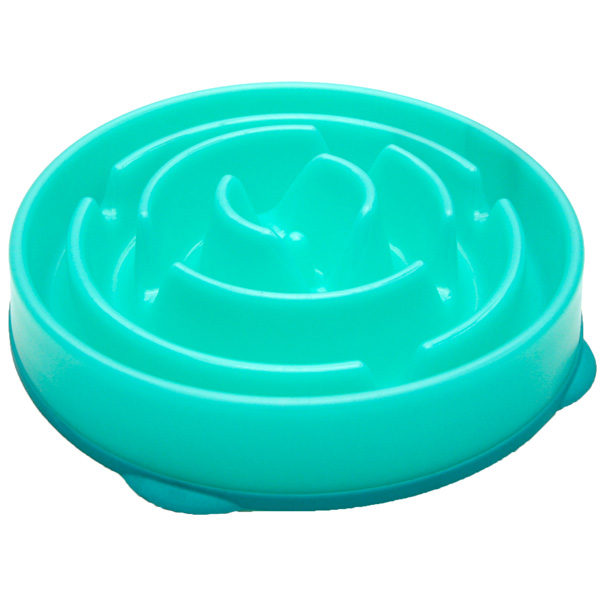 Outward Hound Fun Feeder Slow Feed Dog Bowl Teal Large